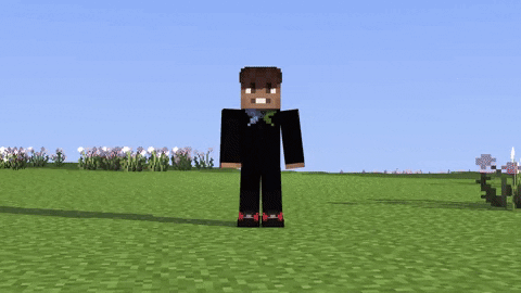 Minecraft Axolotl Into The Garden GIF