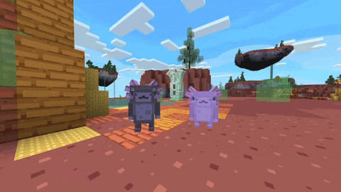 Minecraft Axolotl Islands GIF