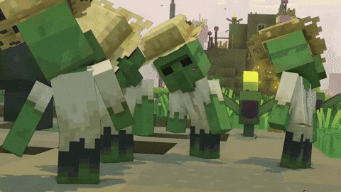 Minecraft Axolotl Zombies GIF