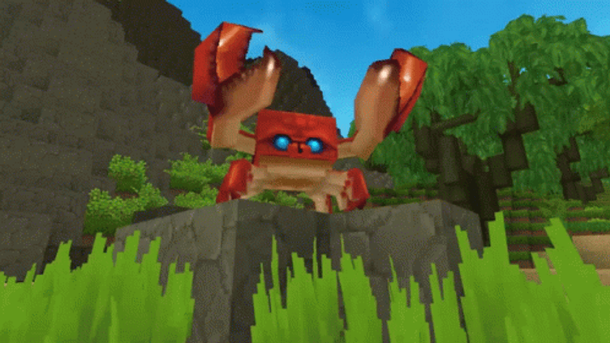 Minecraft Beach Crab Rave GIF