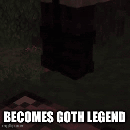 Minecraft Character Becomes Goth Legend