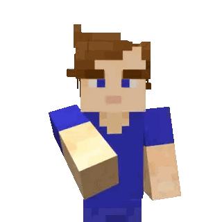 Minecraft Character in Blue Shirt