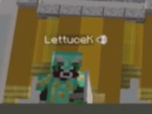 Minecraft Character Next To Sign Who Is This Kid Lettucek GIF