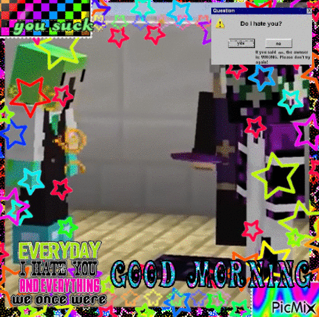 Minecraft Characters Saying Good Morning GIF