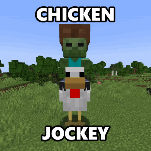 Minecraft Chicken Jockey GIF