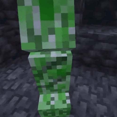 Minecraft Creeper In Dark Room GIF