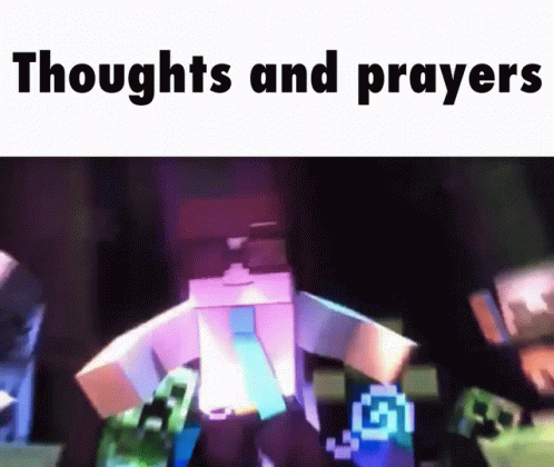 Minecraft Dancing Thoughts And Prayers GIF