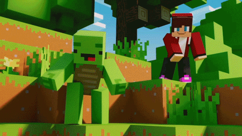 Minecraft Filing Blocks GIF