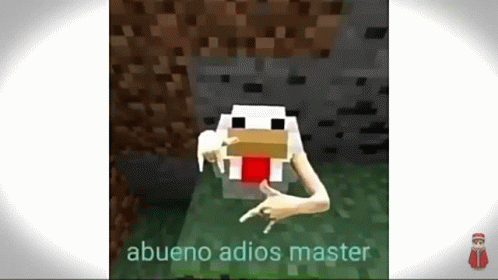 Minecraft Meme Adios Disappearing GIF