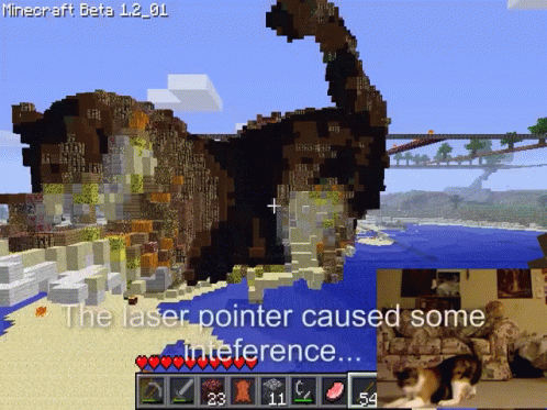 Minecraft Meme Caused Some Interference Cat GIF
