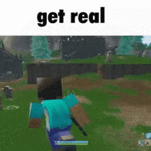 Minecraft Meme Get Real Montage GIF
