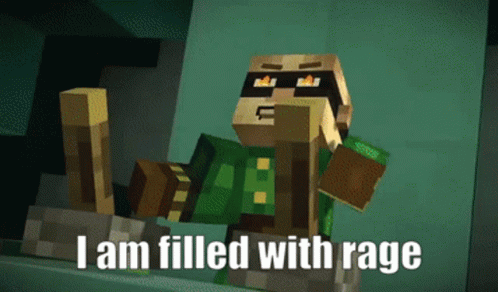 Minecraft Meme I Am Filled With Rage GIF