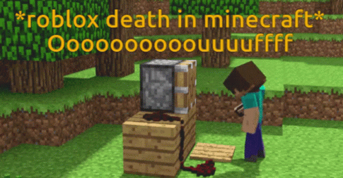 Minecraft Meme Roblox Death GIF