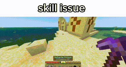 Minecraft Meme Skill Issue GIF