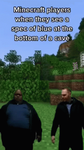 Minecraft Meme Spec Of Blue Bottom Of The Cave GIF