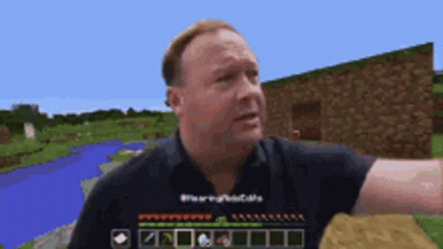 Minecraft Meme Walking Around Then Dying GIF