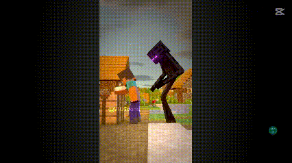 Minecraft Steve and Enderman Standing