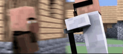 Minecraft Villager Fighting GIF