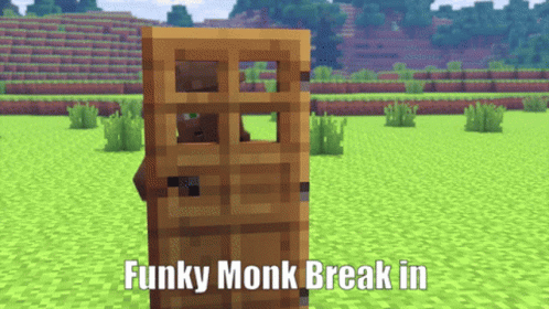 Minecraft Villager Funky Monk Break In GIF