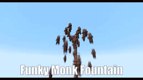 Minecraft Villager Funky Monk Fountain GIF
