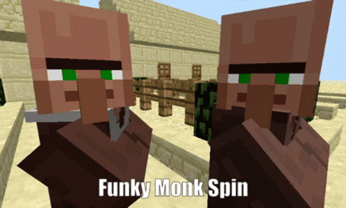 Minecraft Villager Funky Monk Spin GIF