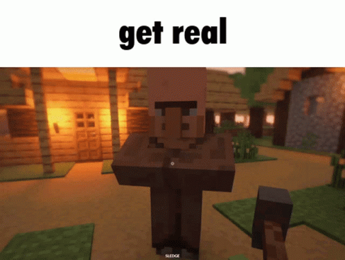 Minecraft Villager Gets Smashed GIF