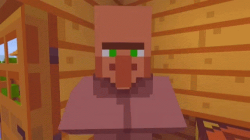 Minecraft Villager Jumping GIF