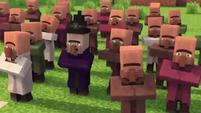Minecraft Villagers Dancing GIF