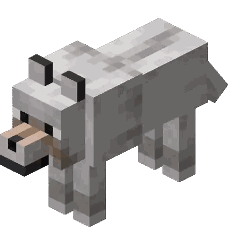 Minecraft Wolf 3D Model