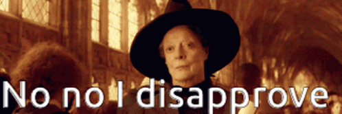 Minerva Mcgonagall Disapproves Shaking Head GIF