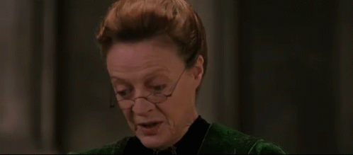 Minerva Mcgonagall Frantic Head Movement GIF