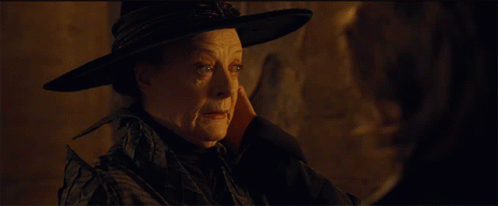 Minerva Mcgonagall Harry Potter Awkward Interaction GIF