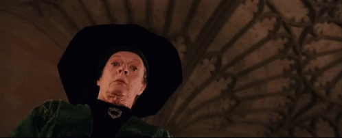 Minerva Mcgonagall Looking Down Nervously GIF