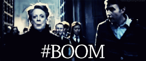 Minerva Mcgonagall Neville Longbottom Hashtag Boom GIF
