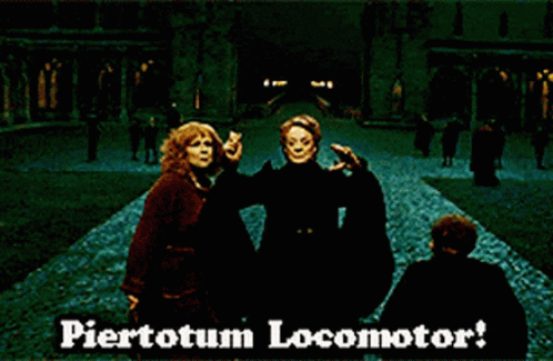 Minerva Mcgonagall Performing Magic GIF