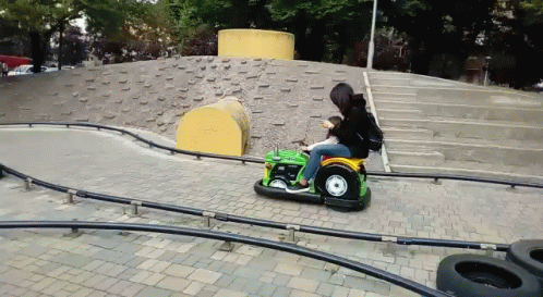 Mini Dump Truck In Race Track GIF