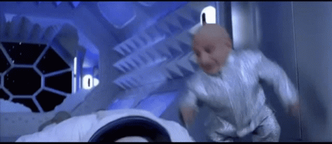 Mini Me Fighting Austin Powers GIF