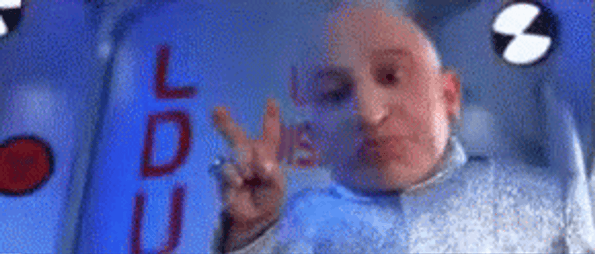 Mini Me Peace Sign GIF