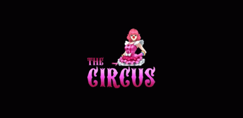 Minimal Circus Pink Anime Clown GIF