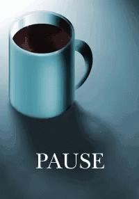 Minimalist Black Coffee Mug Pause GIF