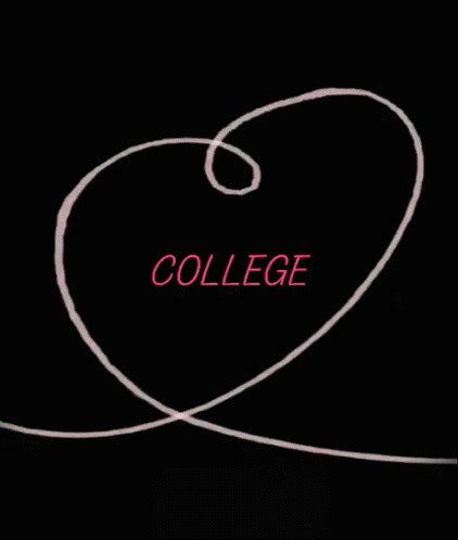 Minimalist Black College Heartstring GIF