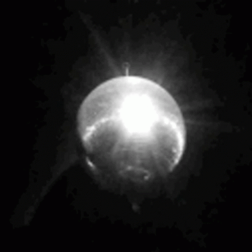 Minimalist Black Shinning Disco Ball GIF