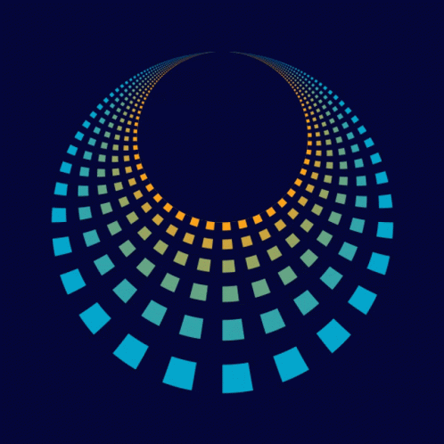 Minimalist Blue Orange Gradient Box GIF