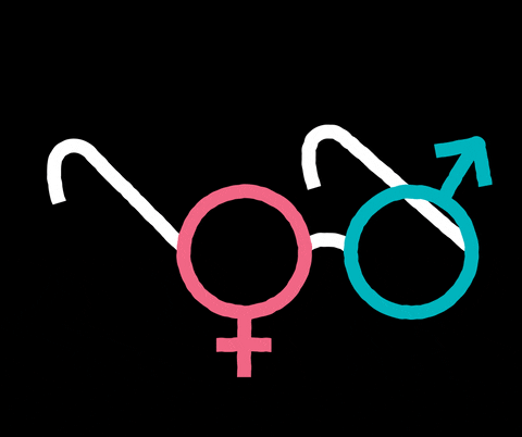 Minimalist Female Male Gender Sign GIF