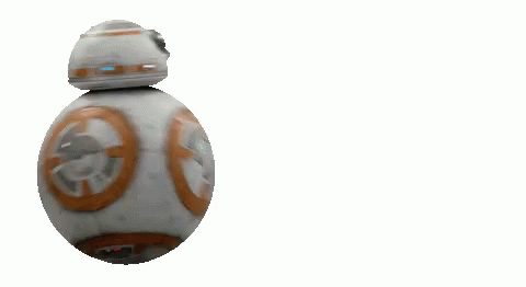 Minimalist Star Wars Bb8 Rolling Back And Forth GIF