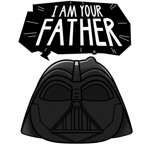 Minimalist Star Wars Darth Vader Head GIF