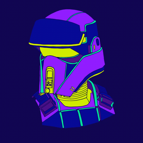 Minimalist Star Wars Shoretrooper Portrait GIF