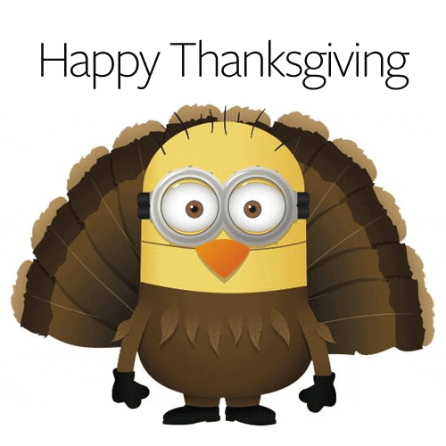 Minion Animated Happy Thanksgiving GIF