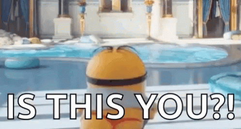 Minion by Swimming Pool Asking Is This You