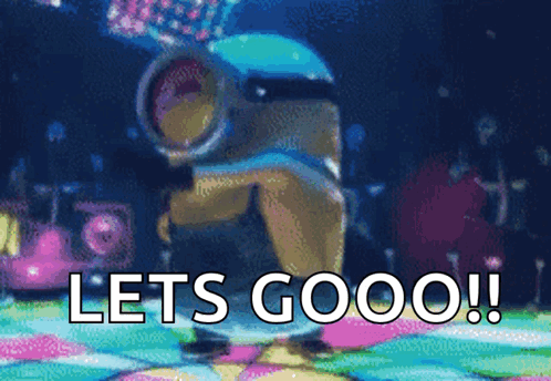 Minion Dancing Let Gooo GIF